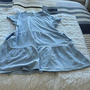 Short, light blue charlotte avery dress